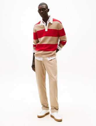 Tommy Hilfiger Mens Garment-Dyed Relaxed Tapered Knit Pant - Coastal Taupe - 28W x 34L