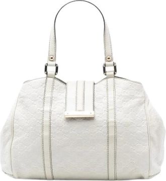 Gucci Pre-owned The New Ladies - Dames - Vintage Shopper - Wit - ONE Size - Leer - Vintage