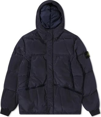 Stone Island Nylon Badge Logo Down Jacket Ink 751544508-V0026
