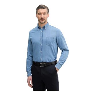 Paul & Shark Overhemden, Heren, Blauw, L, Katoen, Shirt met opgestikte zakken