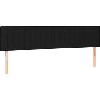 vidaXL Cabecero Con Led De Tela Negro 160x5x78/88 Cm Vidaxl