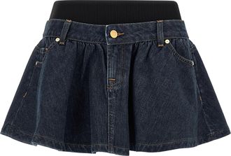 7 For All Mankind Banded Mini Skirt