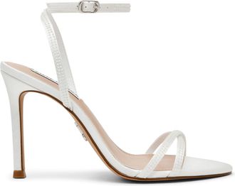 Steve Madden Womens Jypsey Cnp Ip3 Sandals - White Fabric - Size UK 7