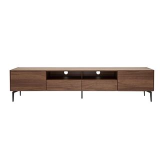 Miliboo Mueble Tv De Dise&ntilde;o De Contrachapado De Nogal 200 Cm Bliss