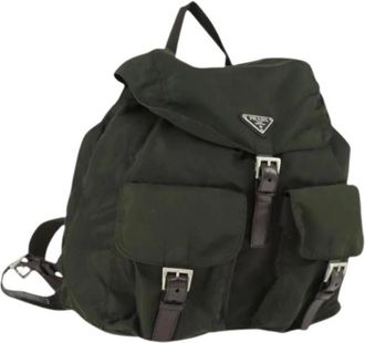 Prada Pre-owned Backpacks, female, Green, Size: ONE SIZE Pre-owned Vintage Backpack