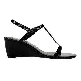 Vaneli Vaneli Mohan Wedge Sandal Black Patent 312918-BLK Womens