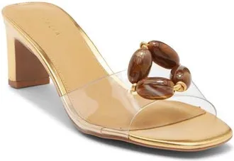 Cecelia New York Jessy Slide Sandal in Gold Chocolate at Nordstrom, Size 8.5