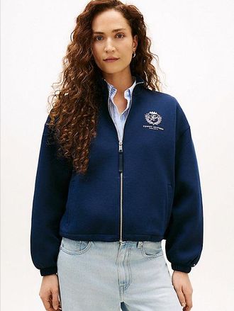 Tommy Hilfiger Chaqueta amplia con cremallera y escudo
