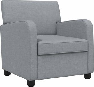 vidaXL Sill&oacute;n Gris Claro Tela Vidaxl