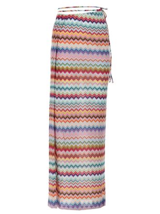 Missoni Multicolor Chevron Maxi Skirt