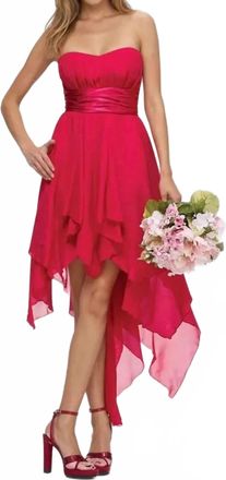 Juliet High Low A Line Prom Dress In Fuchsia
