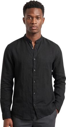 HUGO BOSS Black Linen Shirt