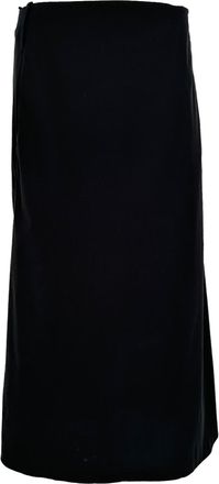 Jil Sander Vintage Midi Skirt in Black Cotton