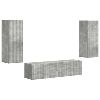 vidaXL Conjunto De Mueble De Tv 2 Pcs Gris Concreto Vidaxl