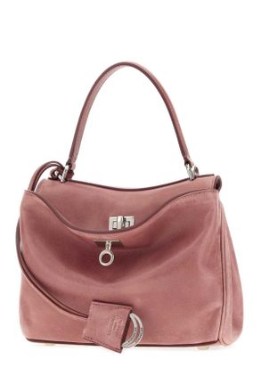 Balenciaga Womens Dark Pink Leather Mini Rodeo Handbag Rosequartz Borse A Mano Bag
