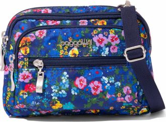 Baggallini Womens Triple Zip Bagg Small Crossbody Bag