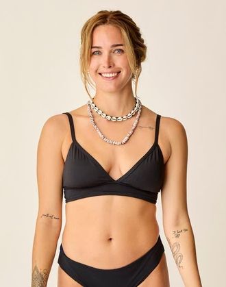 Carve Designs Stevie Reversible Top D-DD Cup in Black/navy at Nordstrom, Size Small