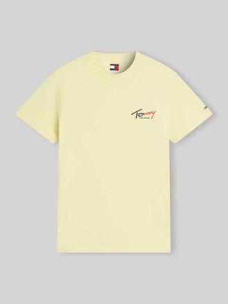 Tommy Jeans Relaxed Fit T-Shirt aus reiner Baumwolle in GELB, Gr&ouml;&szlig;e XXL