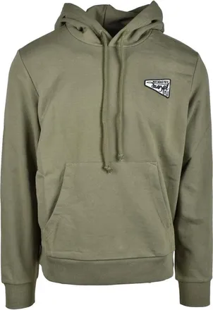 Diesel Green Hooded Cotton-Blend Sweatshirt
