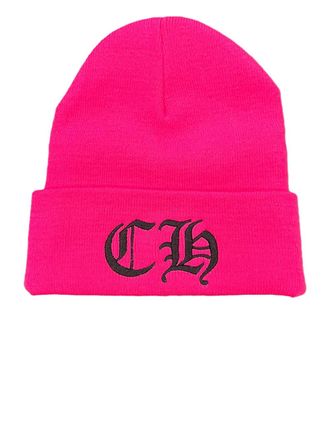 Chrome Hearts Muts met geborduurd logo - Roze
