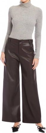 Fifteen Twenty Lara Faux Leather Pants In Brown