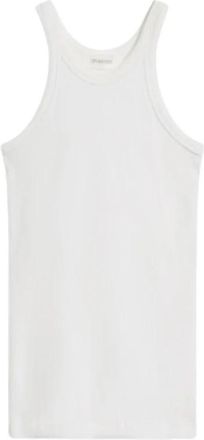 Sportmax Nastie Tank Top - Dames - Tops zonder mouwen - Wit - L - Katoen - Tops