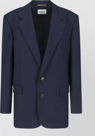 Saint Laurent single breasted blazer notch lapels pockets