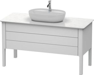 Duravit Duravit Luv Mueble De Tocador Vertical Lu9566, 1338 X 570 Mm, 1 Caj&oacute;n, 1 Mueble Extra&iacute;ble, Color: Laca De Seda Azul Claro Mate - Lu956609797