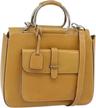 Gucci Pre-owned Handbags, female, Yellow, Size: ONE SIZE Pre-owned Vintage Hand Bag