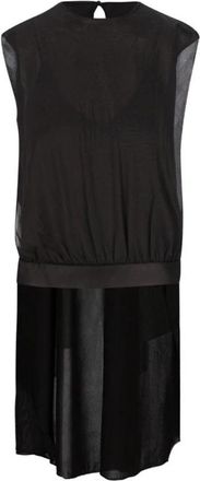 Fendi Satin Silk Top - Dames - Tops zonder mouwen - Zwart - XS - Satijn - Tops