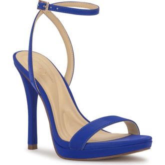 Jessica Simpson Divra Ankle Strap Stiletto Sandal in Blue Royale at Nordstrom, Size 8.5
