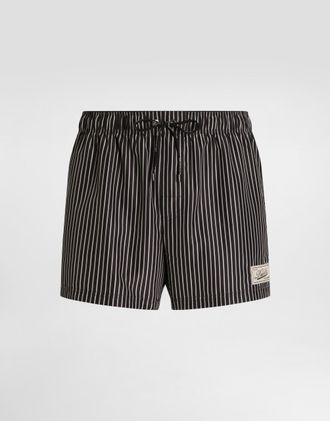 Dolce & Gabbana Stripe-print Short Swim Boxers - Man Beachwear Multicolor 2