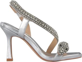 Alma En Pena Slangensandaal met hak - Dames - Sandalen met hakken - Grijs - 39 EU - Schoenen