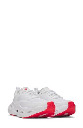 Under Armour UA Halo Racer Running Shoe in White/Red at Nordstrom, Size 9.5