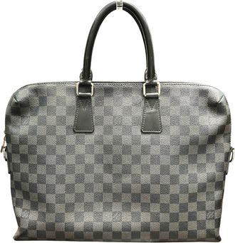 Louis Vuitton Black Damier Graphite Leather Briefcase (Pre-Owned)