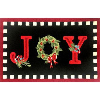 R16 Home Joy Check Border Doormat in Black White Green at Nordstrom Rack, Size 24X36