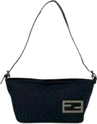 Fendi Pre-owned Shoulder Bags, female, Black, Size: ONE SIZE Pre-owned Vintage Shoulder Bag