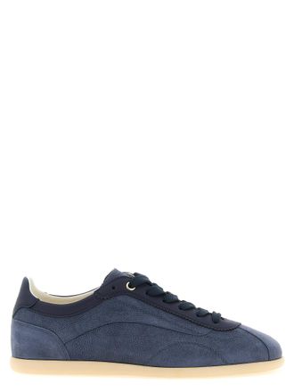 Brunello Cucinelli Blue Calfskin Low Top Mens Sneakers