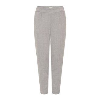 Ichi Pantaloni Jacquard Sharkskin Herringbone - - Trousers - Donna - Grigio - XL
