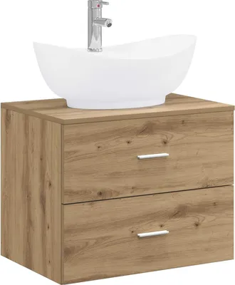 vidaXL Juego De Muebles De Ba&ntilde;o Roble Artisan Madera De Ingenier&iacute;a Vidaxl