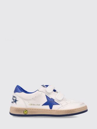 Golden Goose Sneaker Ball Star da bambino in nappa con effetto used