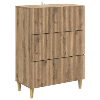 vidaXL Cajonera 66 X 34,5 X 90 Cm Madera De Ingenier&iacute;a Roble Artisan Vidaxl