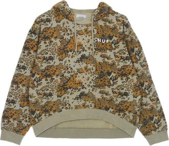 HUF Camo Print Mockneck Hoodie Dames - Dames - Hoodies - Bruin - M - Katoen - Hoodies & sweatvesten