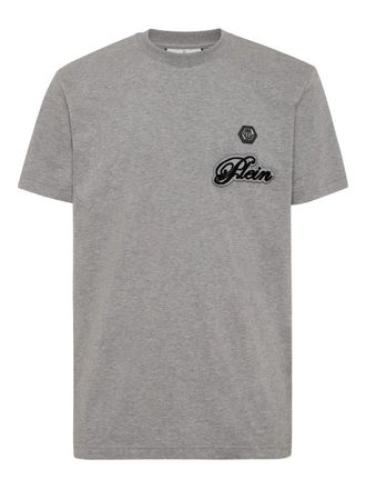 Philipp Plein T-shirt met geborduurd logo - Grijs