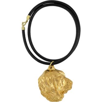 OEM Mast&iacute;n Espa&ntilde;ol: Un Collar Con Un Perro En Una Caja De Regalo, Un Colgante Ba&ntilde;ado En Oro Para Un Amante De Los Perros, Una Impresionante Pieza De Joyer