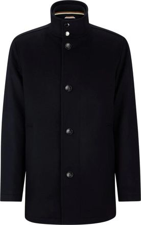 HUGO BOSS Enkelrijige Jas - Heren - Mantel - Zwart - 3XL - Wol - Jassen
