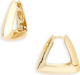 Nordstrom Rack Demi Fine Triangle Hoop Earrings in Gold at Nordstrom Rack