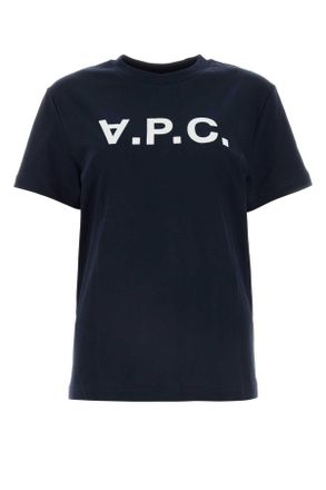 A.P.C. Midnight Blue Cotton T Shirt