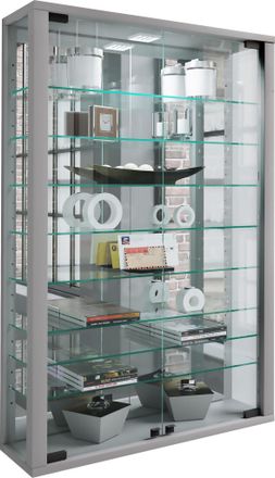ebuy24 Ebuy24 - Vcm Vitrina Colgante Vitrina Vidrio Con Vidrio De Seguridad Esg Dimensiones Aprox. Al. 91 X An. 59 X P. 18 Cm Vidrio Gabinete Colgante Modern