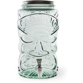 Excelsa Excelsa - Tiki Dispenser Bevande con Rubinetto, Vetro Ricicalto, 6 Litri